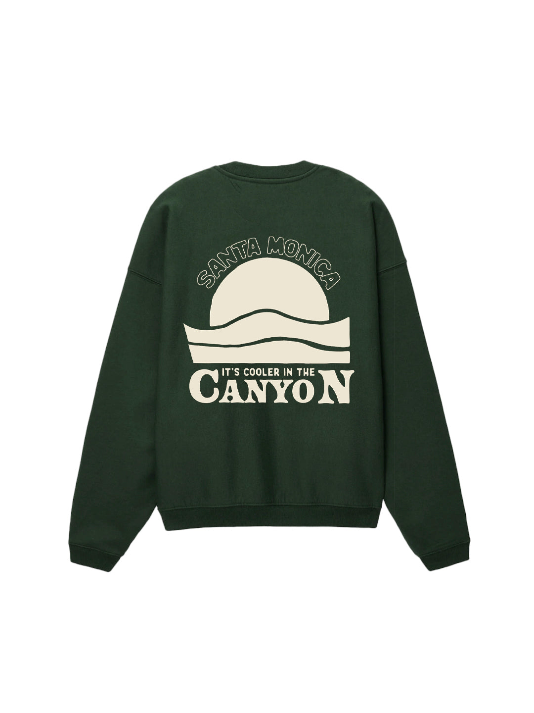Sunscape Canyon Adult Crewneck Sweatshirt in Forest Green