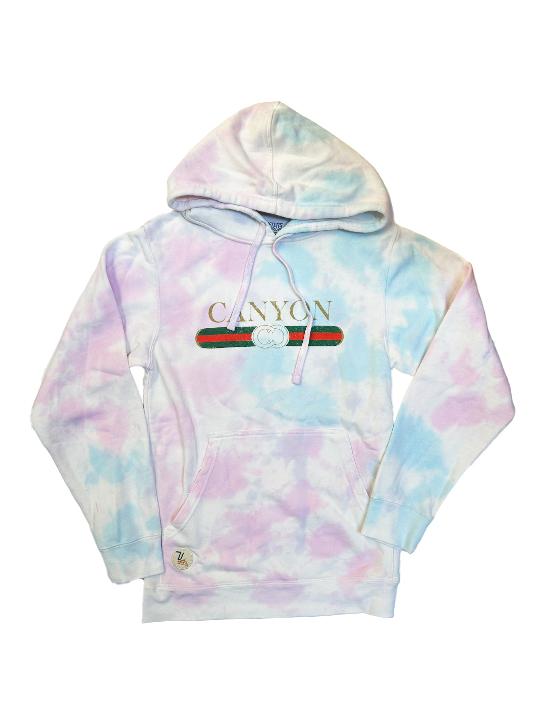 Canyon Adult Stripe Cotton Candy Tie Dye Hoodie