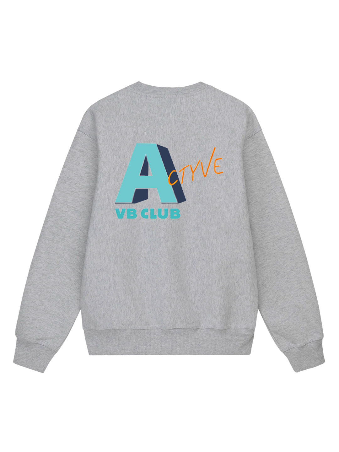 Actyve A Logo Crewneck Pullover in Heather Grey