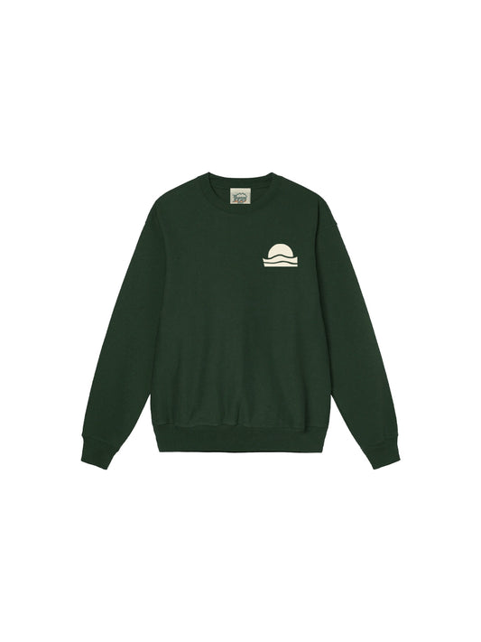 Sunscape Canyon Youth Crewneck Sweatshirt in Forest Green