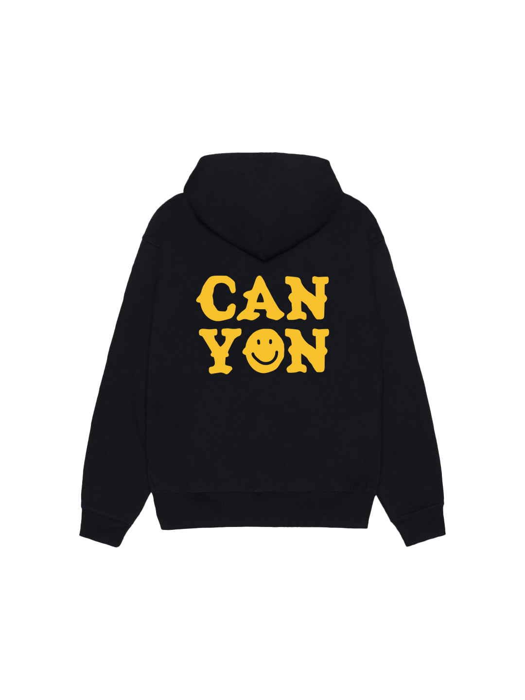 Canyon Smile Zip Hoodie in Black