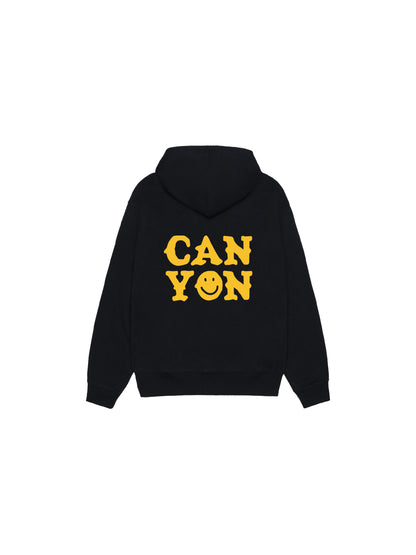 Canyon Smile Youth Zip Hoodie in Black