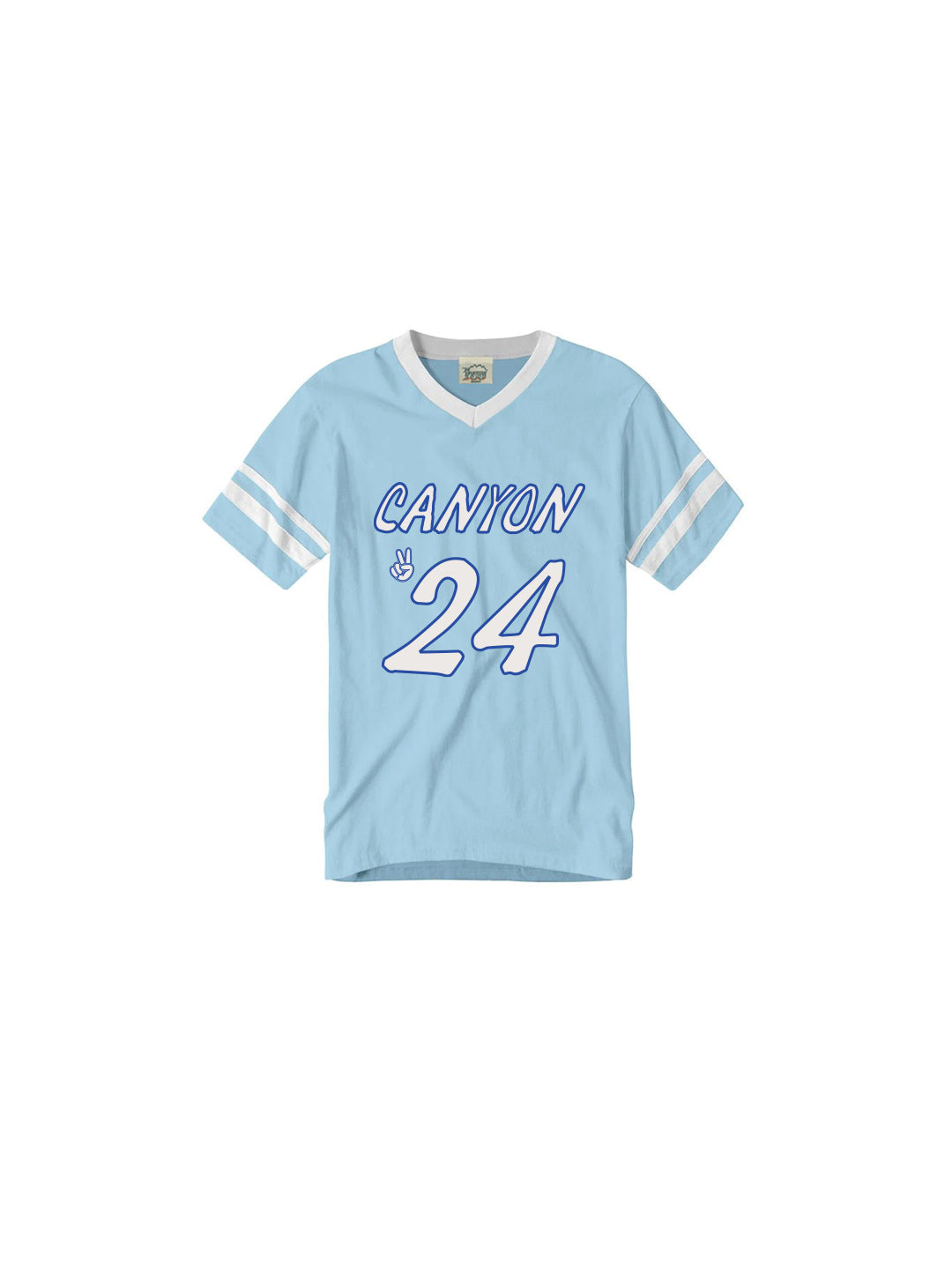 Canyon '24 Youth Track Tee in Dusty Blue