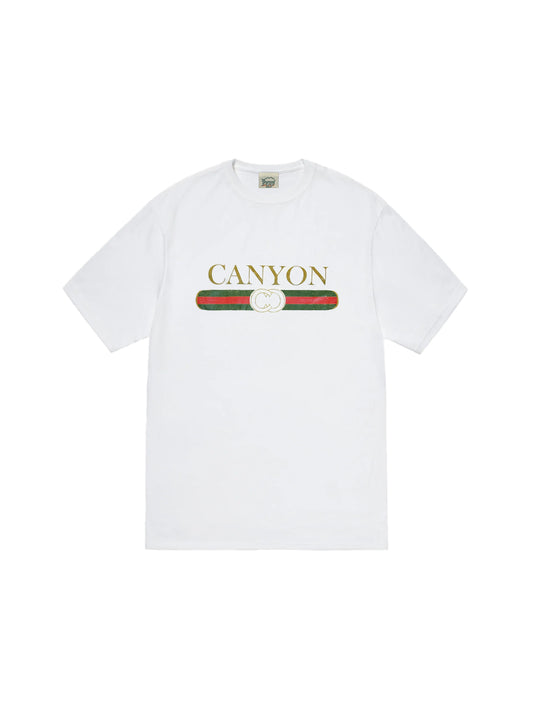 Canyon Stripe Tee Unisex in White