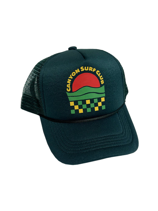 Canyon Surf Club Check Trucker in Forest