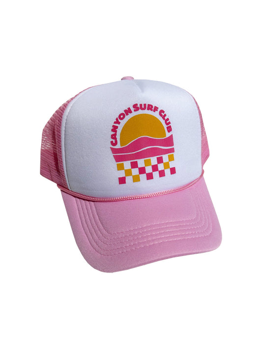 Canyon Surf Club Check Trucker in Pink