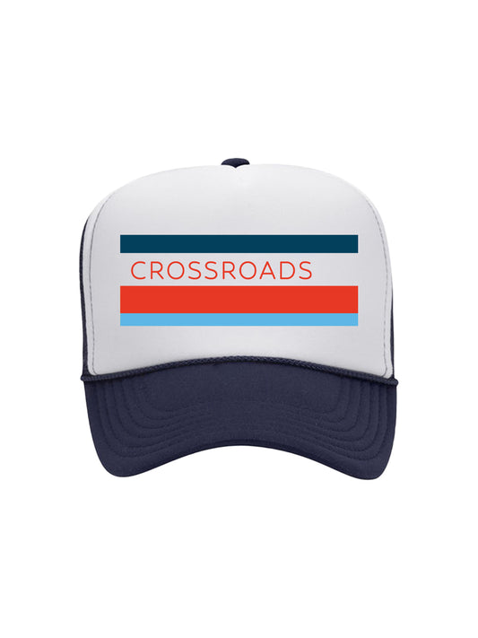 Crossroads Stripe Foam Trucker