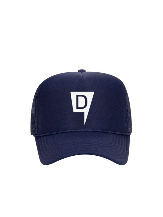 Downtown School Navy Logo Trucker Hat