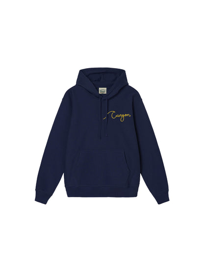 Canyon Wave Youth Hoodie in Navy