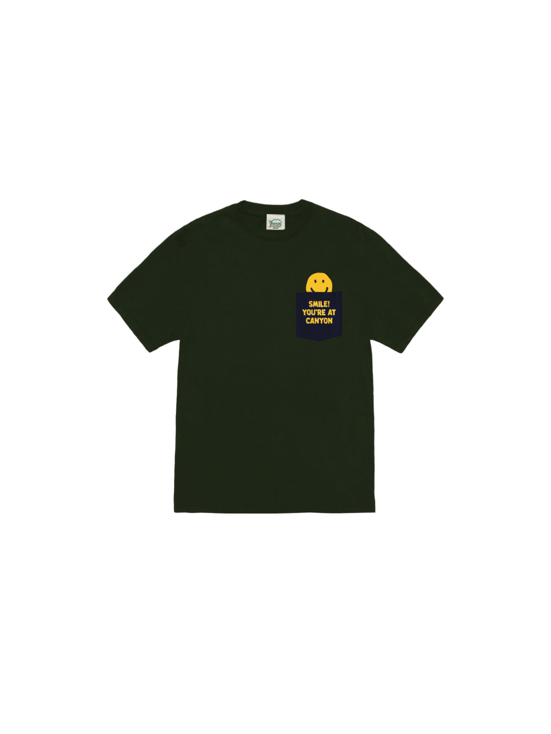 Smile! Youth Pocket Tee in Green