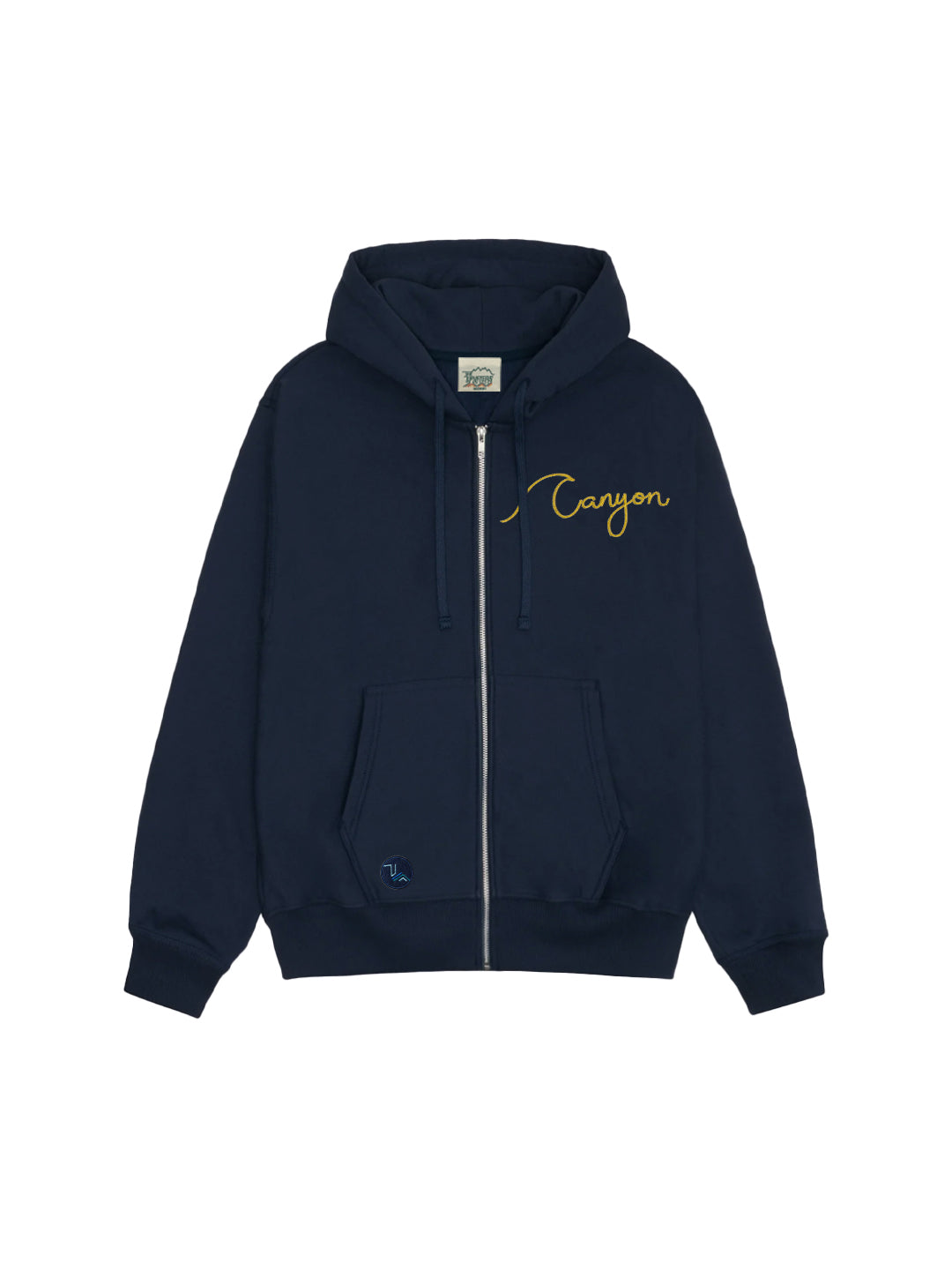 Canyon Wave Adult Hoodie in Navy
