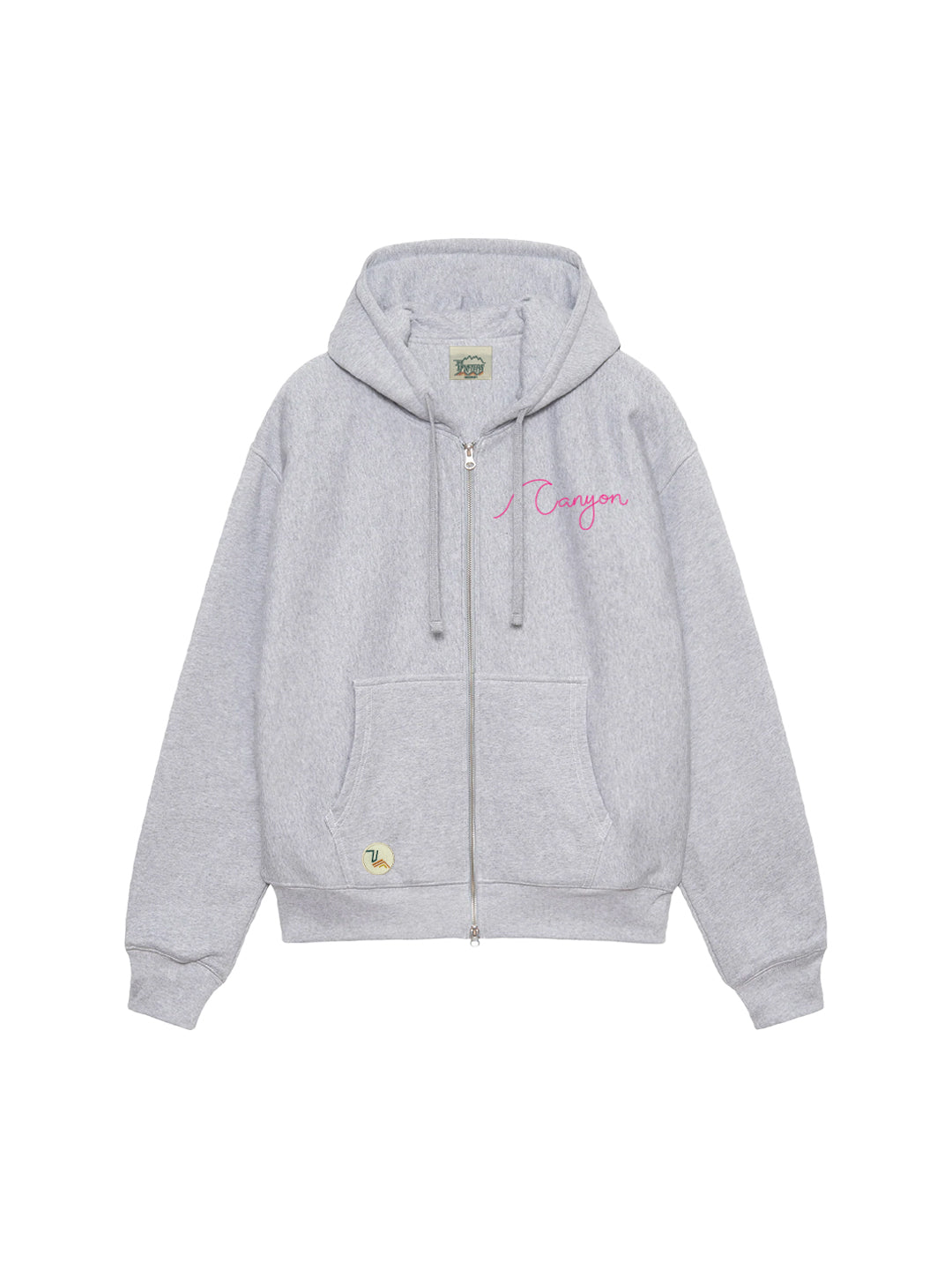 Canyon Wave Adult Zip Hoodie in Grey