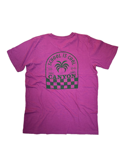 Canyon School Is Cool Adult Tee in Grape