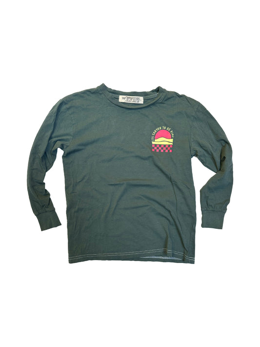 Canyon To Be Kind Youth Long Sleeve in Forest Green