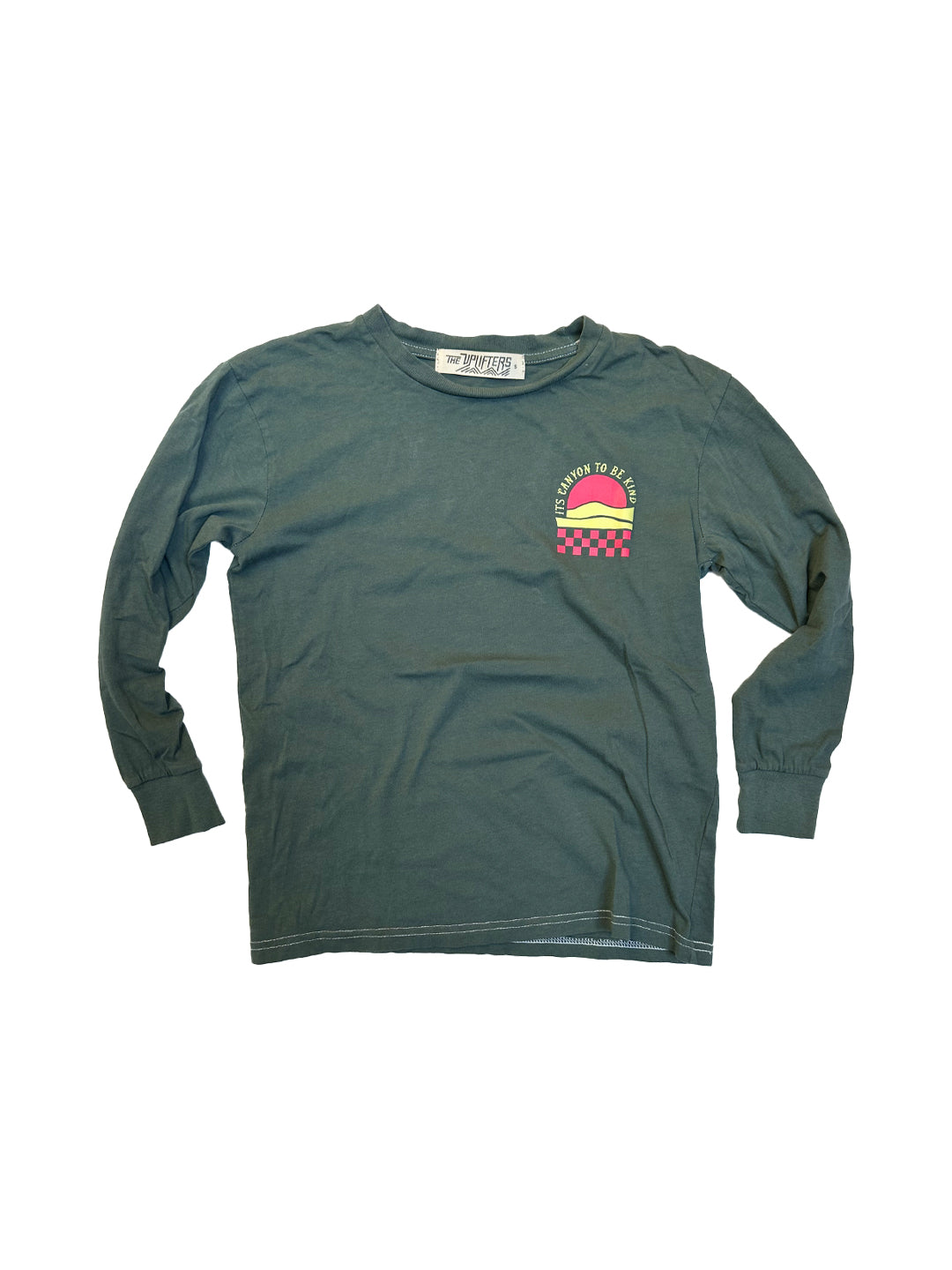 Canyon To Be Kind Youth Long Sleeve in Forest Green