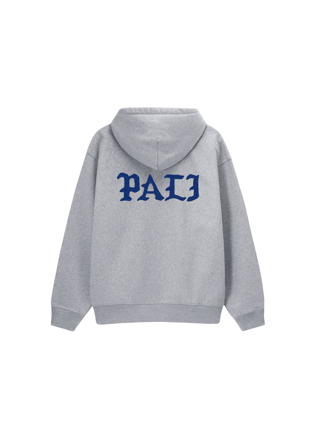 Chenille P Patch Hoodie in Heather Grey