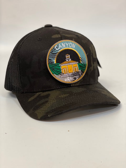 Canyon schoolhouse patch Camo trucker