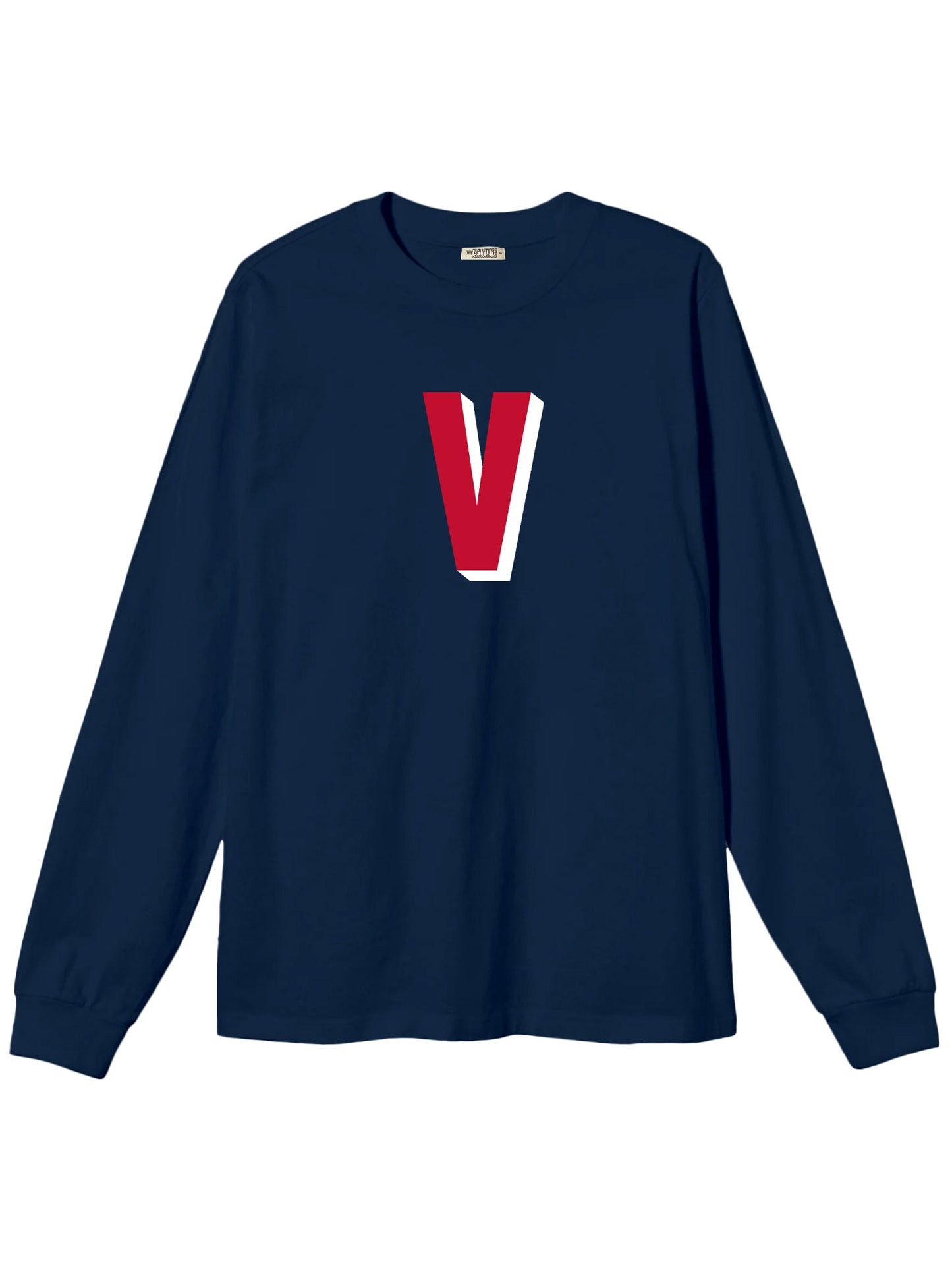 Village 'V' Adult Long Sleeve Tee in Navy