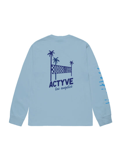 Actyve Long Sleeve Tee in Light Blue