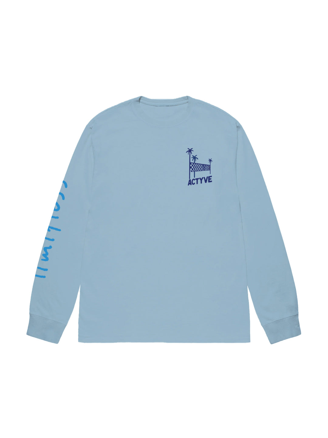 Actyve Long Sleeve Tee in Light Blue