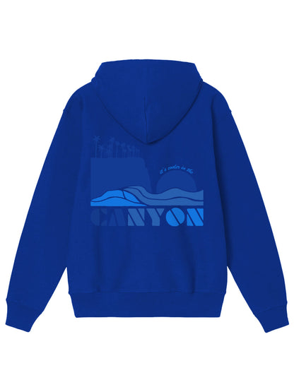 Canyon Adult Cooler in the Canyon Pullover Hoodie in Royal Blue