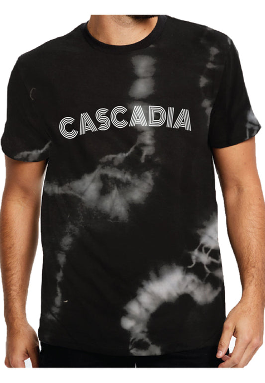 Cascadia Dark Charcoal Tie Dye Adult Tee