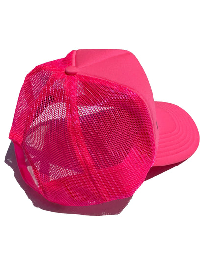 Word To Your Mother Hat in Neon Pink